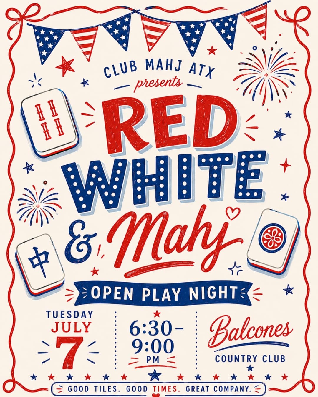 Red, White & Mahj!